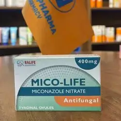 mico-life miconazole 400mg antifungal 3vaginal ovules