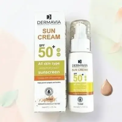 dermavia sun cream spf50 all skin type tinted