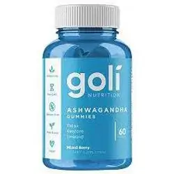 Goli Ashwagandha Gummy | Stress, Athletic Support, Libido | KSM-66, Vegan, Plant Based, Non-GMO, Gluten-Free & Gelatin Free | 60 Count