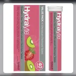 Hydralyte Strawberry Kiwi Flavoured Effervescent Electrolyte Tablets