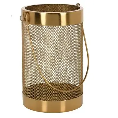 Lantern Metal Mesh Gold Clr