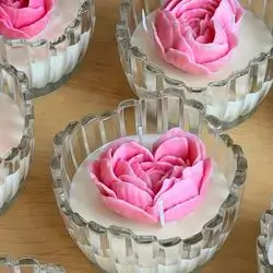 Heart Crystal Candle 