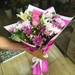 Bouquet Flowers- Pink&Purple