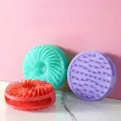 MultiPurpose Silicone Cleaning Brush for Body Scalp with Ergonomic NonSlip Handle Soft Silicone Body Scrubber