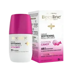 Natural Whitening Roll-On Deo Cotton Candy 48HR Antiperspirant 50ml _ Beesline