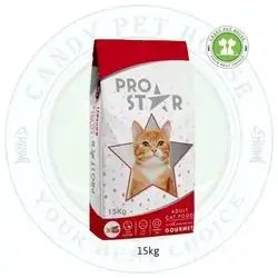 PRO STAR adult cat food with chicken fish meat gourmet 15kg