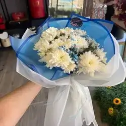 White And Blue Bouquet