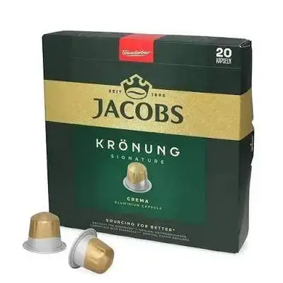 Jacobs Krönung Crema Coffee Capsules – Intensity 6/12 – 20 Capsules