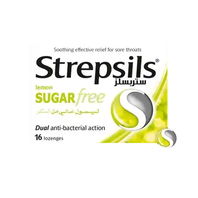 Lemon Sugar Free 16 Lozenges _ Strepsils