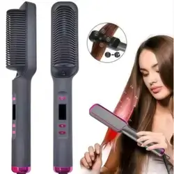 Ceramic Hair Straightener, Anti-Scald Electric Hair Straightening Brush