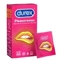 Durex plearsuremax (12condoms)with dots and ribs(uk)