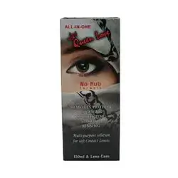 QUEEN LOVE CARE REMOVES PROTEN CLEANING 120ML &LENS CASE