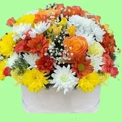 Orange & Yellow Flower Box