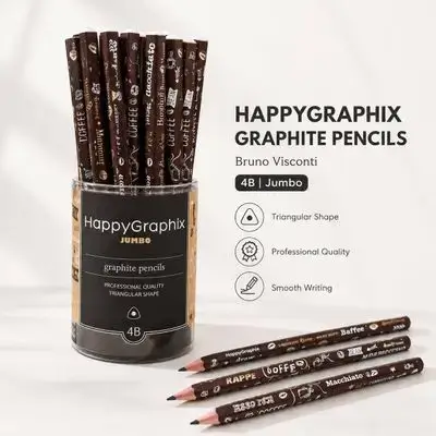 Jumbo 4B Graphite Pencil Set – 30 Pcs