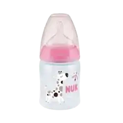 First Choice+ No Colic Silicone Feeding Bottle 0-6 Month 150ml pink _ NUK