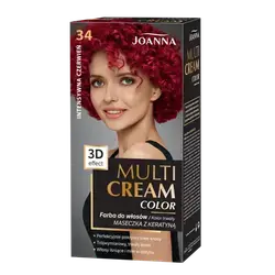 Multi Cream Permanent Intensive Hair Color Dye Care 34 INTENSIVE RED _ JOANNA