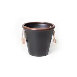 Mold-I Italian Terracotta Flower Pot No:6 Antiquated Black