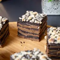 Date Cake With Chocolate and Hazelnut
