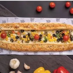 Turkish Fatira With Vegetables And Cheese