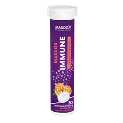 Maddox Immune Vitamin C & D + Zinc orange flavor 20 effervescent tablets