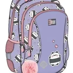 Backpack, St.Right, 3 Compartments, Waterproof, Happy Panda, 39x27x17cm