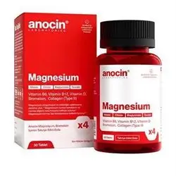 anocin magnesium malate citrate bisglycinate taurate b6 b12 d 30tablets