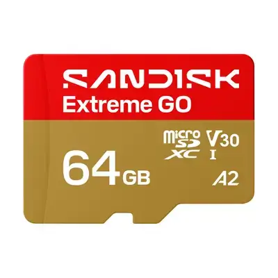 SanDisk microSD / microSDXC 64GB Extreme GO 170/80MB/s UHS-I U3 V30 A2 Memory Card