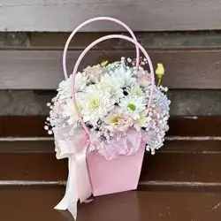 Basket Of White Flowers