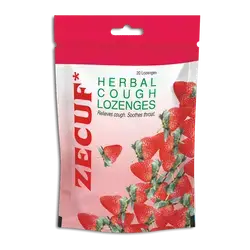 ZECUF herbal cough lozenges 20 lozenges (strawberry)