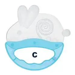 Silicone Rabbit-Shaped Teether (+4) - Blue
