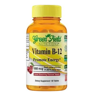 Vitamin B-12 1000mcg 60 Tablets _ Green Field