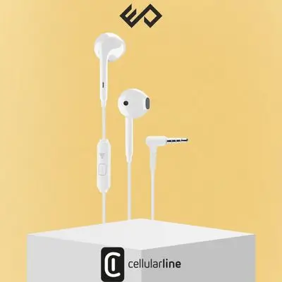 Cellularline Universal Mic Capsule Earphone AUX 3.5mm - White
