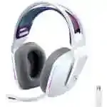 Logitech G733 LIGHTSPEED Wireless Gaming Headset with suspension headband, LIGHTSYNC RGB, Blue VO!CE mic technology and PRO-G audio drivers - White