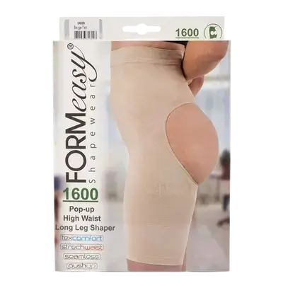 Shapewear Pop-Up High Waist Long Leg Shaper Medium Beige 1600 _ Formeasy