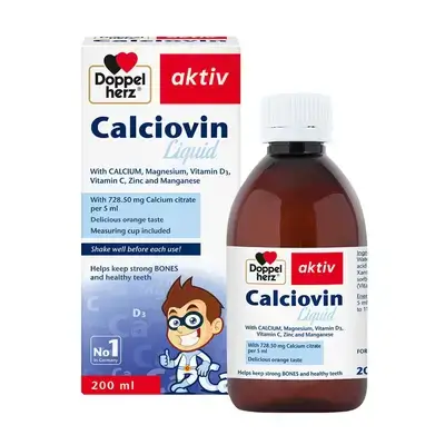 Doppelherz aktiv Calciovin Liquid For Children's Healthy Bones & Teeth 200ml