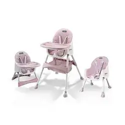 3-Position Multifunctional Baby High Chair - Pink