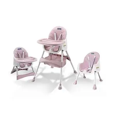3-Position Multifunctional Baby High Chair - Pink