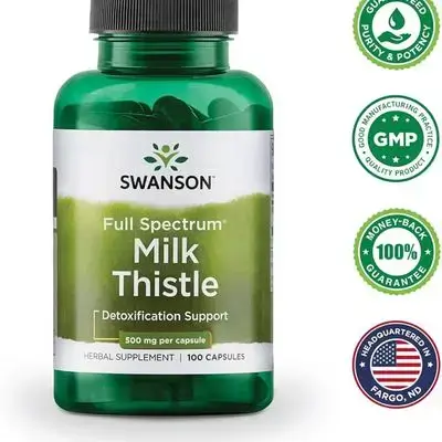 Swanson Full Spectrum Milk Thistle 500 mg 100 Caps