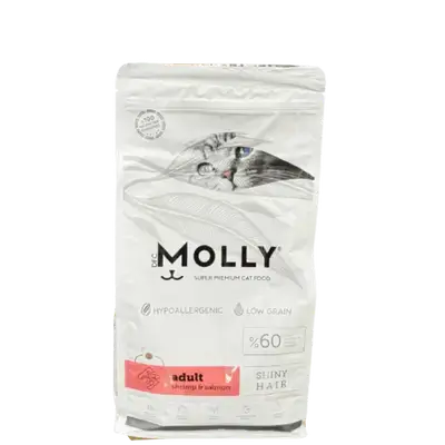 طعام مولي للقطط البالغة (بالروبيان والسلمون) 2Kg