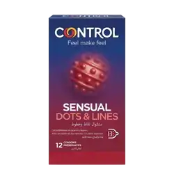 Sensual Dots & Lines Condom Superior Pleasure 12 Pcs _ CONTROL