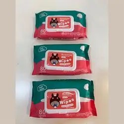 Pet Wet Wipes - 80 Pieces