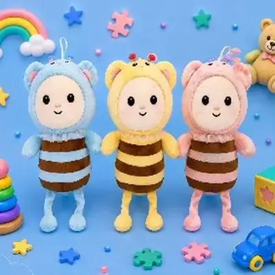 Colored Bee Soft Toy 30 cm