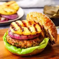 Chicken Burger With Pineapple