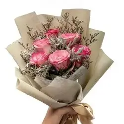 Pink Rose Bouquet With luminum