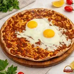 Double Lahmacun With Egg