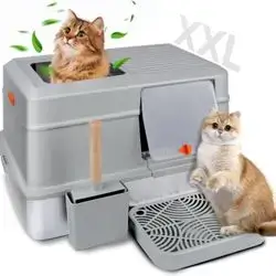 Covered Steel Litterbox 60cm