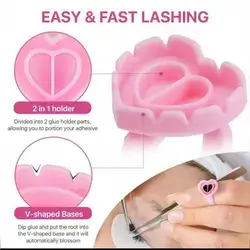 1pc Heart-Shaped Eyelash Glue Storage Box
