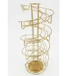Spiral Coffee Capsule Tower – Gold