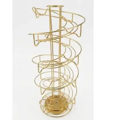 Spiral Coffee Capsule Tower – Gold