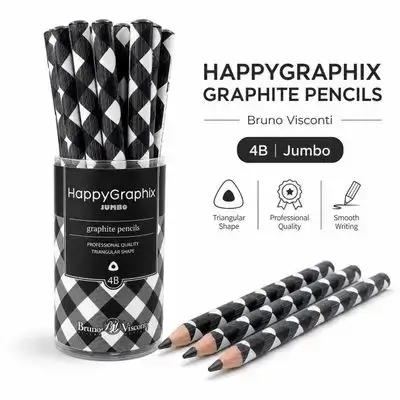 Jumbo 4B Graphite Pencil Set – 30 Pcs